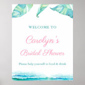 Affiche de bienvenue pour une fête de douche de ma (Devant)