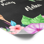 Affiche de bienvenue pour une soirée luau tropical (Coin)