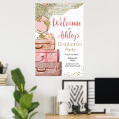 Affiche de bienvenue pour valise de voyage de fin (Bureau à domicile)