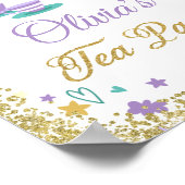 Affiche de bienvenue Purple Gold Parties scintilla (Coin)