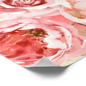 Affiche de bienvenue Quinceanera | Floral Blush Pi (Coin)