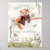 Affiche de bienvenue Red Panda Bear (Devant)