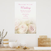 Affiche de bienvenue Rose mariage 24 po x 36 po (Cuisine)