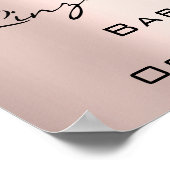 Affiche de bienvenue Rose Pieds de bébé Shower Fil (Coin)