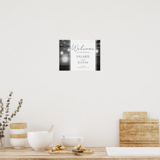 Affiche de bienvenue Rustic Boho Wood Mariage (Cuisine)