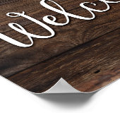 Affiche de bienvenue rustique chic (Coin)