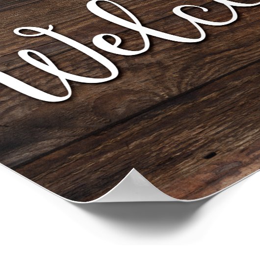 Affiche de bienvenue rustique chic (Coin)