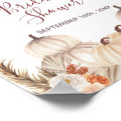 Affiche de bienvenue Rustique de Baby Shower de ma (Coin)