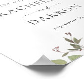 Affiche de bienvenue rustique Eucalyptus (Coin)