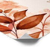 Affiche de bienvenue Rustique Floral Fall Engageme (Coin)