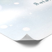 Affiche de bienvenue Rustique Floral Winter Weddin (Coin)