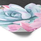 Affiche de bienvenue Signe de mariage Succulents A (Coin)