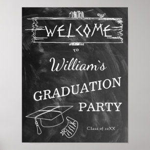 Affiche de bienvenue   Simple Rustic BlackWhite Gr