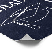 Affiche de bienvenue | Simple Rustic Blue Stone Gr (Coin)