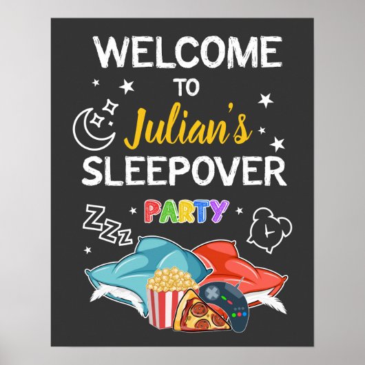 Affiche de bienvenue Sleepover - POSTER D'ANNIVERS (Devant)