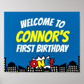 Affiche de bienvenue Superhero (Devant)