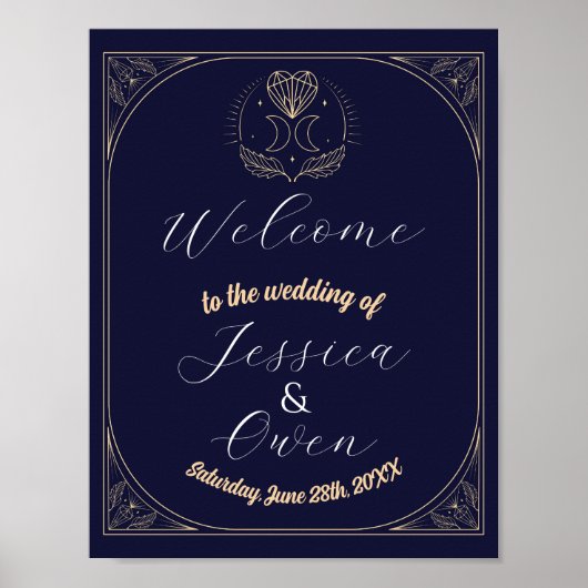 Affiche de bienvenue Tarot Coeurs Mariages Crystal (Devant)