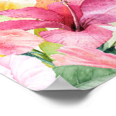 Affiche de bienvenue Tropical Beach Flowers et Pal (Coin)