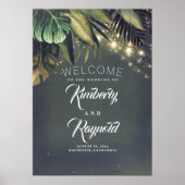 Affiche de bienvenue Tropical Beach Palm Leaf (Devant)