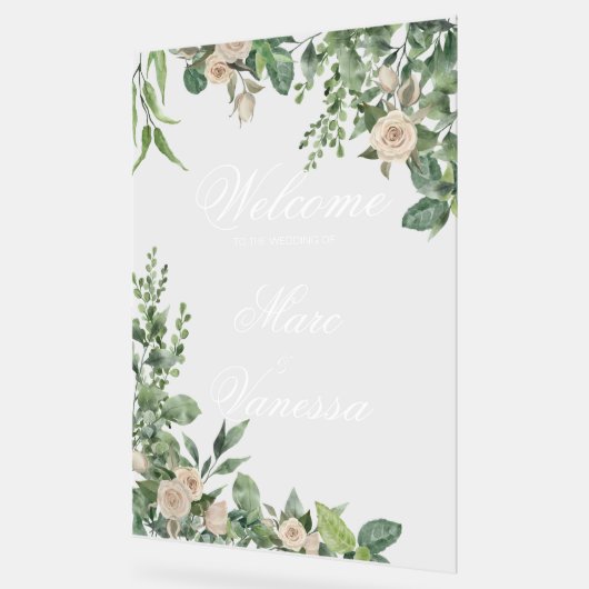 Affiche de bienvenue verte classique (Angle)