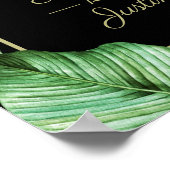 Affiche de bienvenue verte tropicale (Coin)