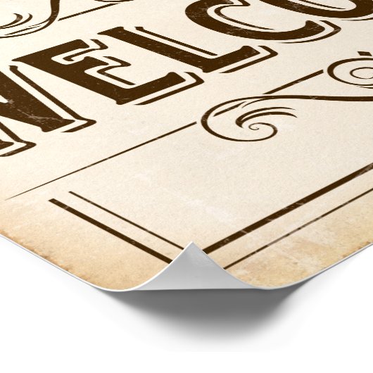 Affiche de bienvenue vintage (Coin)