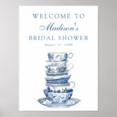 Affiche de bienvenue Wedding shower du Blue Bridal (Devant)