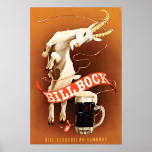 Affiche de bière allemande des années 1930 Billboc