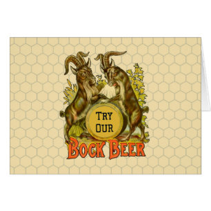 Affiche de bière Bock vintage : Antique Goat Saloo