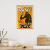 affiche de bière de singe graisseux (Cuisine)