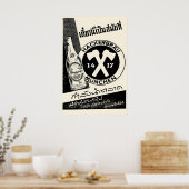 Affiche de bière Hackerbräu München des années 195 (Cuisine)