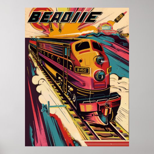 Affiche de bière vintage - Retro Brasserie Annonce (Devant)