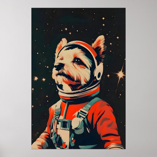 Affiche de Biewer Terrier astronaute, Biewer Terri (Devant)
