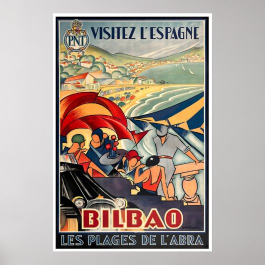 Affiche de Bilbao Impression Vintage Espagnole Voy (Devant)