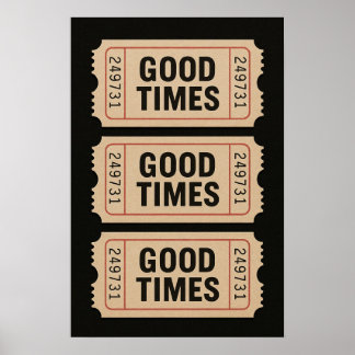 Affiche de billets vintage Rétro Bon Temps