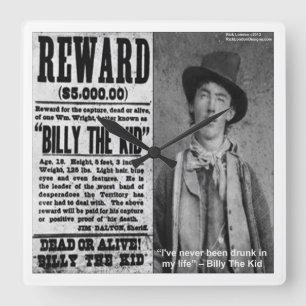 Affiche de Billy The Kid Horloge murale