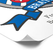 Affiche de blason d'héraldique pour garçon prénomm (Coin)