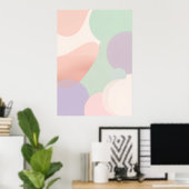 Affiche de blob abstrait pastel | Formes organique (Bureau à domicile)
