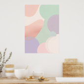 Affiche de blob abstrait pastel | Formes organique (Cuisine)