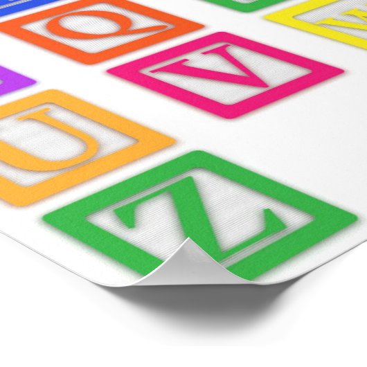 Affiche de blocs alphabet bébé (Coin)