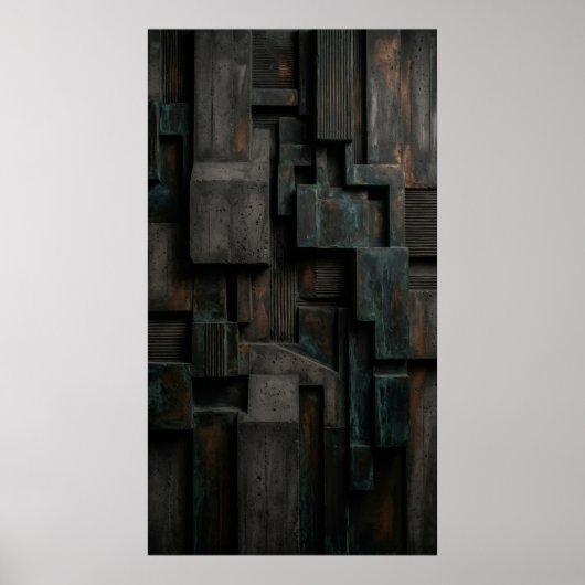 Affiche de Blocs Industriels Verticaux (Devant)