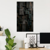 Affiche de Blocs Industriels Verticaux (Bureau à domicile)