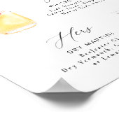 Affiche de boissons à signature de script élégant (Coin)
