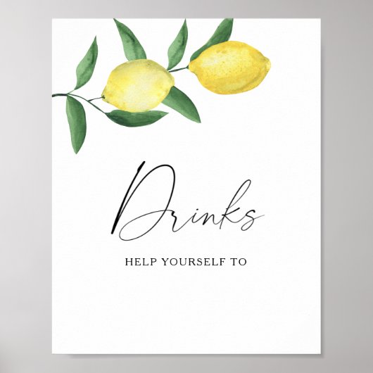 Affiche de boissons - Citrons (Devant)