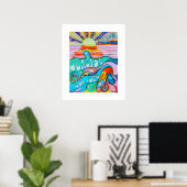 Affiche de bord de mer 1976 (Bureau à domicile)