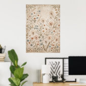 Affiche de botanique de fleur sauvage vintage (Bureau à domicile)