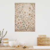 Affiche de botanique de fleur sauvage vintage (Cuisine)