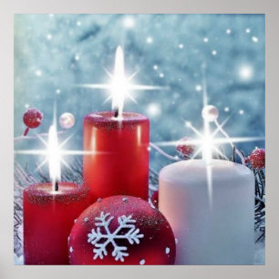 Affiche de bougie de Noël