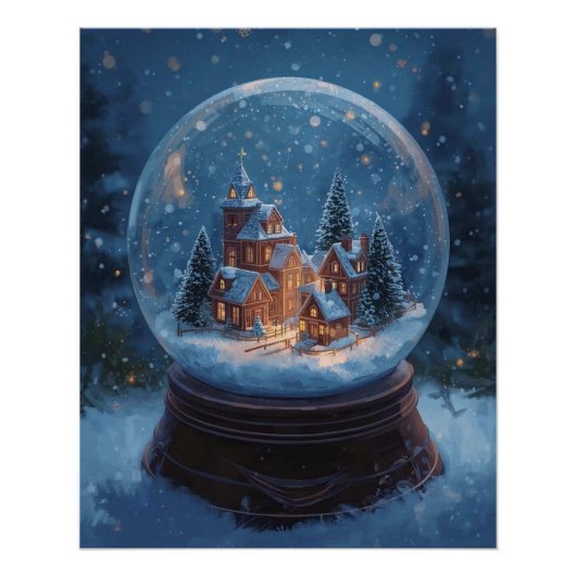 Affiche de boule à neige de Noël (Devant)