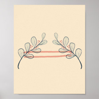 Affiche de branche botanique Bohème minimaliste |